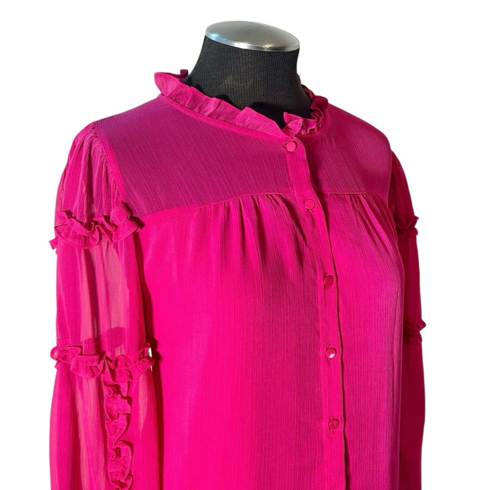 CeCe Pink Ruffle Blouse - Picture 4 of 10